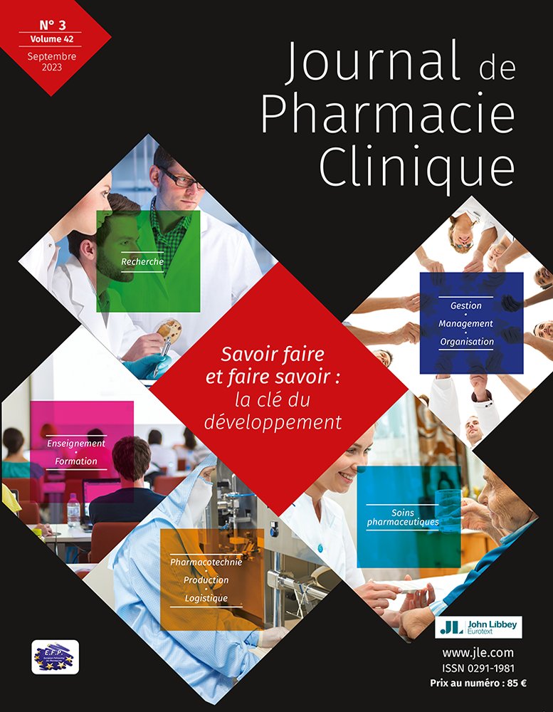 📌 Le n°3/2023 de la revue Journal de pharmacie clinique est disponible juste ici : 👉bit.ly/3FmU7XK 

Découvrez l'article en accès libre : 👉bit.ly/3S4qhPf 

#COVID19 #pharmacie <a href="/Louis_Bertin0/">Louis Bertin</a> <a href="/DD1965/">RIEUTORD</a>