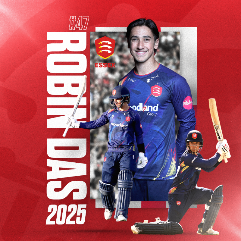 EssexCricket's tweet photo. 📝 Essex Cricket is delighted to announce that batter Robin Das has signed a contract extension to keep him at the Club until the end of the 2025 season.
🦅 #FlyLikeAnEagle