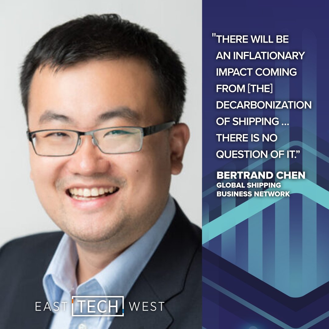 Moves like the European Union’s Emissions Trading System — effectively a carbon tax — will cause an “inflationary impact,” warned Bertrand Chen, CEO of the Global Shipping Business Network, who was speaking at CNBC’s East Tech West conference.

Read more: cnb.cx/45BU5G0