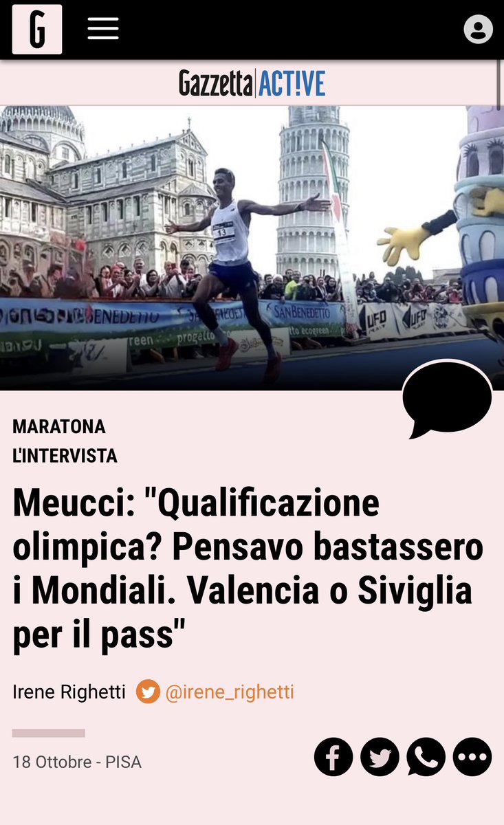 La mia intervista a Daniele Meucci, oggi x Gazzetta Active! gazzetta.it/running/storie…