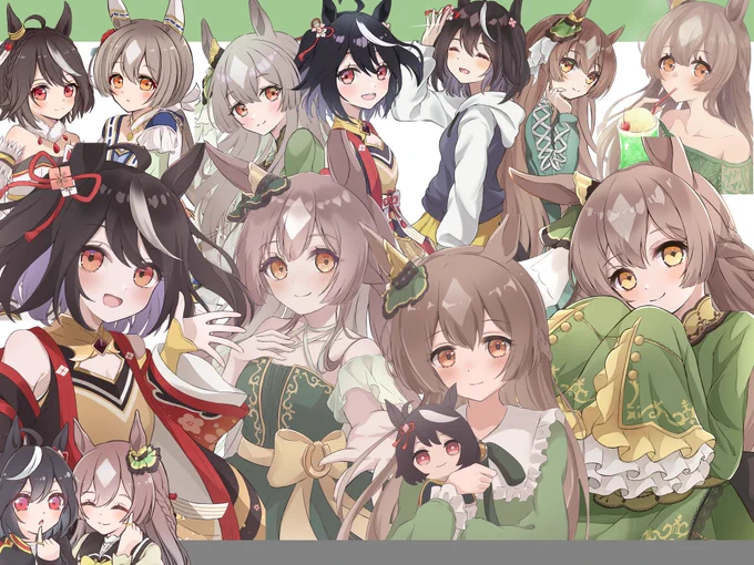 #とにかくワチャーッと集合してる絵を晒す見た人もやる 少し前にキタサトまとめたやつ〜
