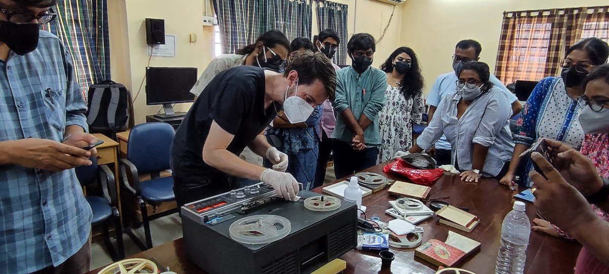 We would like to thank the @soundarchive's Adam Tovell and Karl Jenkins for leading an Audio Preservation Workshop from 11 to 13 October, at the School. This event was jointly supported by @bl_eap and the EAP South Asia Regional Hub at @sctrju