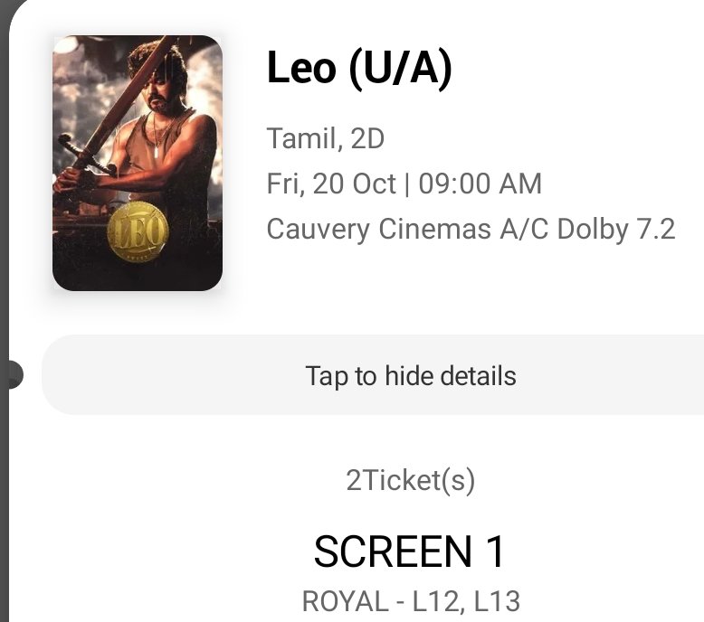 RKFACTS399605's tweet photo. @trichy_cinemas Day 2,
Cauvery 9am 2 tickets available https://t.co/y4jkApiRBR