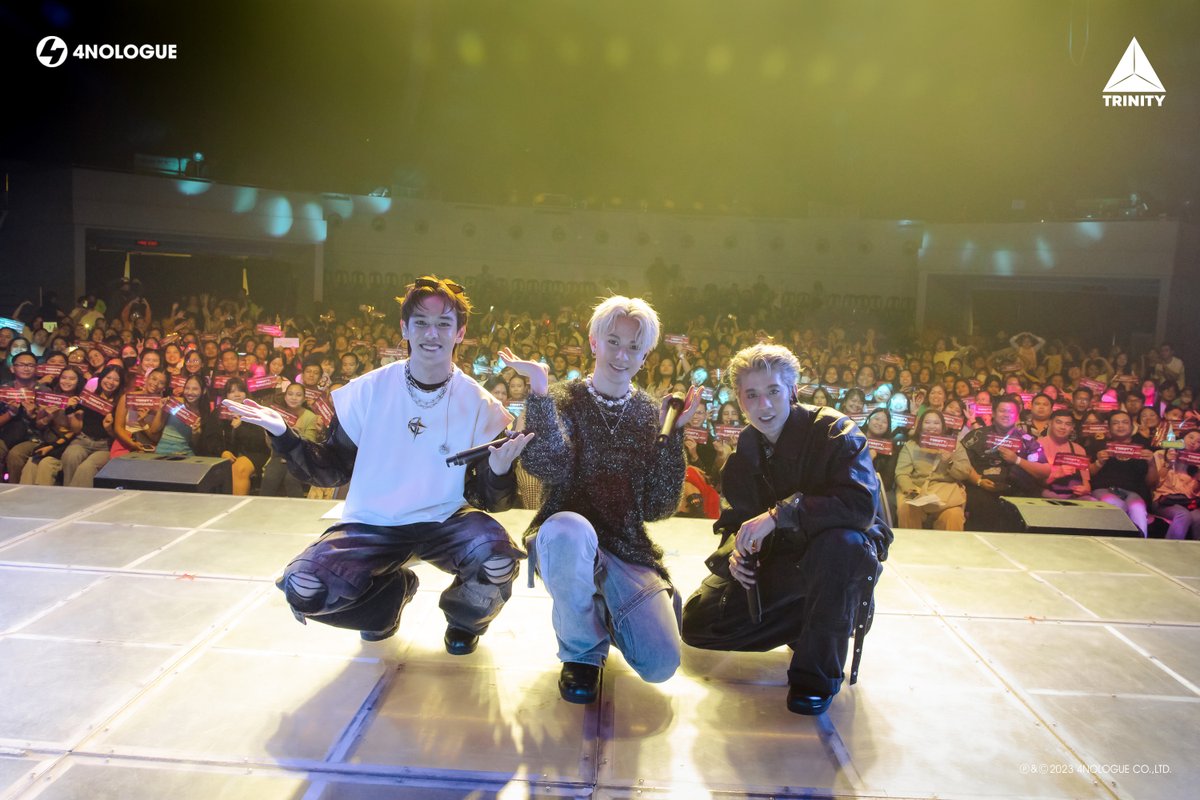 TRINITY_TNT_OFC's tweet image. TRINITY: BREATH OF DESIRE IN MANILA

A big thank you to everyone who lit up the whole hall with the magic of TWILIGHT. It&apos;s become a cherished memory for us all.

Salamat ng Marami ❤️

#TrinityBreathOfDesireInManila
#2023TRINITYBODMANILA
#TRINITYinManila
#TRINITY_TNT
#4NOLOGUE