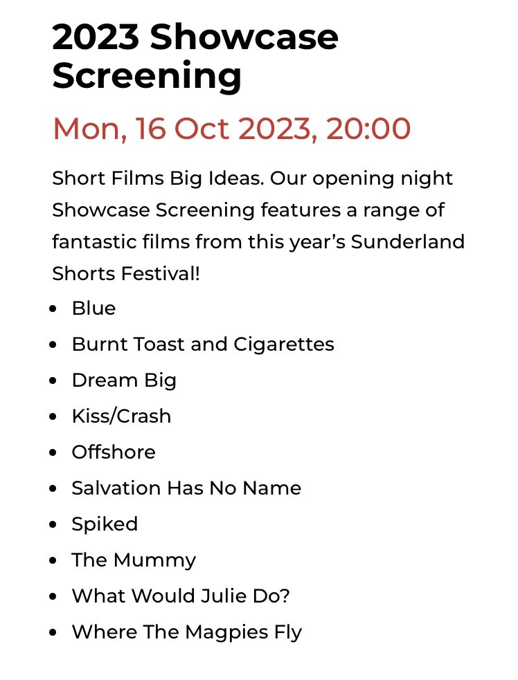 We were pumped to be a part of @SundShortsFilm on their Opening Night this week! You’ve until Saturday to go check out the Festival! Grab your tickets here 🎟️👉🏻 sunderlandshorts.co.uk/ssff23/ #Sunderland #shortfilms #filmfestival #filmfestivallife