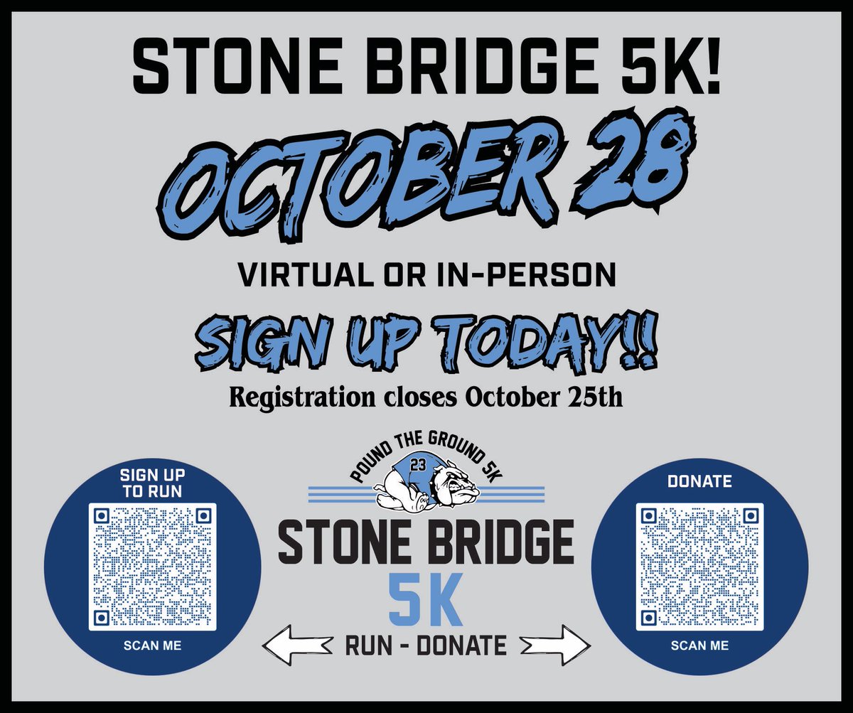 Register today and you could win a gift certificate to <a href="/Robeks/">Robeks</a> Ashburn— 

Drawing for all those registered happens this Oct. 25!

<a href="/StoneBridgeHS/">Stone Bridge High School</a> 
<a href="/SBHS_Athletics/">SBHS Athletics</a> 
<a href="/SBHS_Rowing/">Stone Bridge Rowing</a> 
<a href="/SBHS_DogPound/">SBHS_DOGPOUND</a> 
<a href="/StoneBridgeHS/">Stone Bridge High School</a>