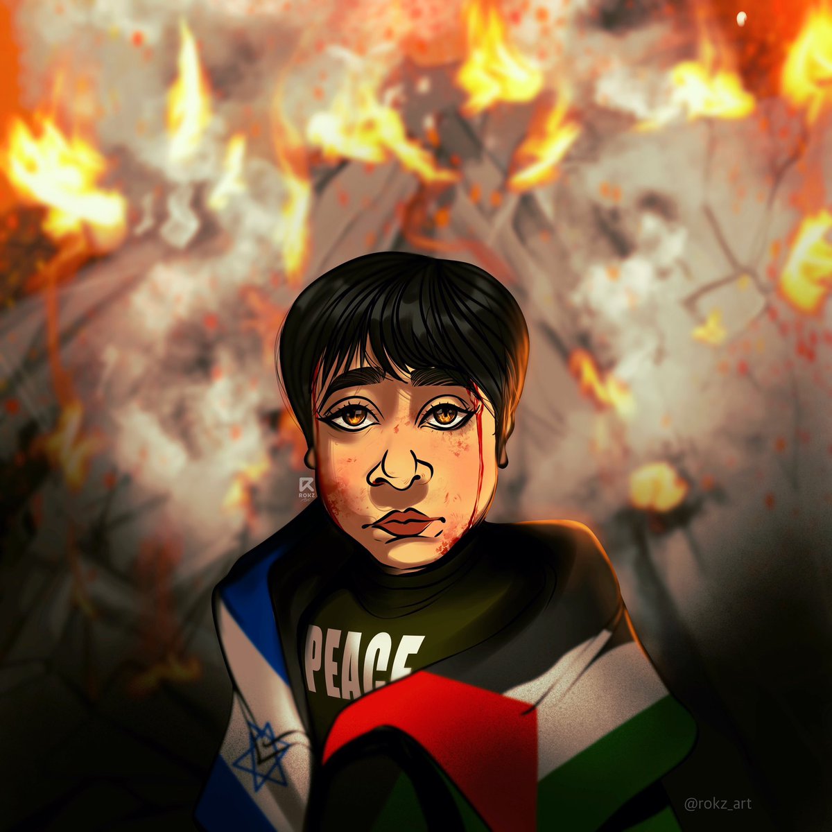 ONEROKZ1's tweet photo. PEACE , NO WAR. Gaza Israel #Palaestine #Gaza #IsraelAttack #isreal #Peace https://t.co/JMEKU0rFVg