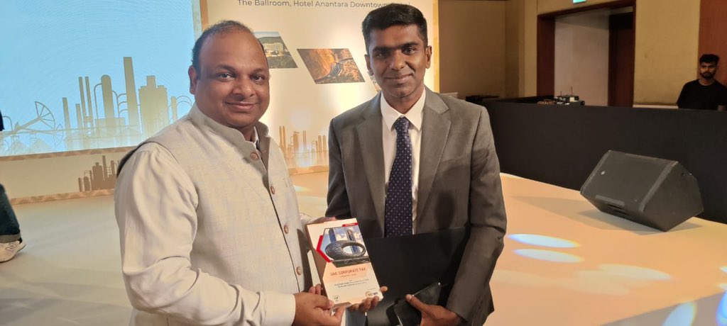 BOTAPTGlobalTax's tweet photo. We are thrilled to officially introduce the first book on UAE Corporate Tax to Mr. Satish Kumar Sivan, the Consul General of India in the UAE.

📱 +971551003120 
🌍  www. https://t.co/RgO3R9xmIZ 

#uaecorporatetax #foreignministry #indianembassy #taxationsociety  #taxation https://t.co/ZjvpExty0u