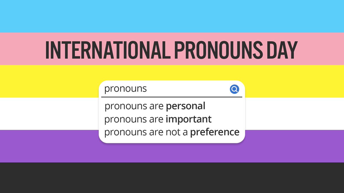 Today is #InternationalPronounsDay! Using the correct pronouns for someone is gender affirming care and lifesaving for someone’s mental health. If you are unsure, just ask! #ocsbBeWell #FactsOverFear