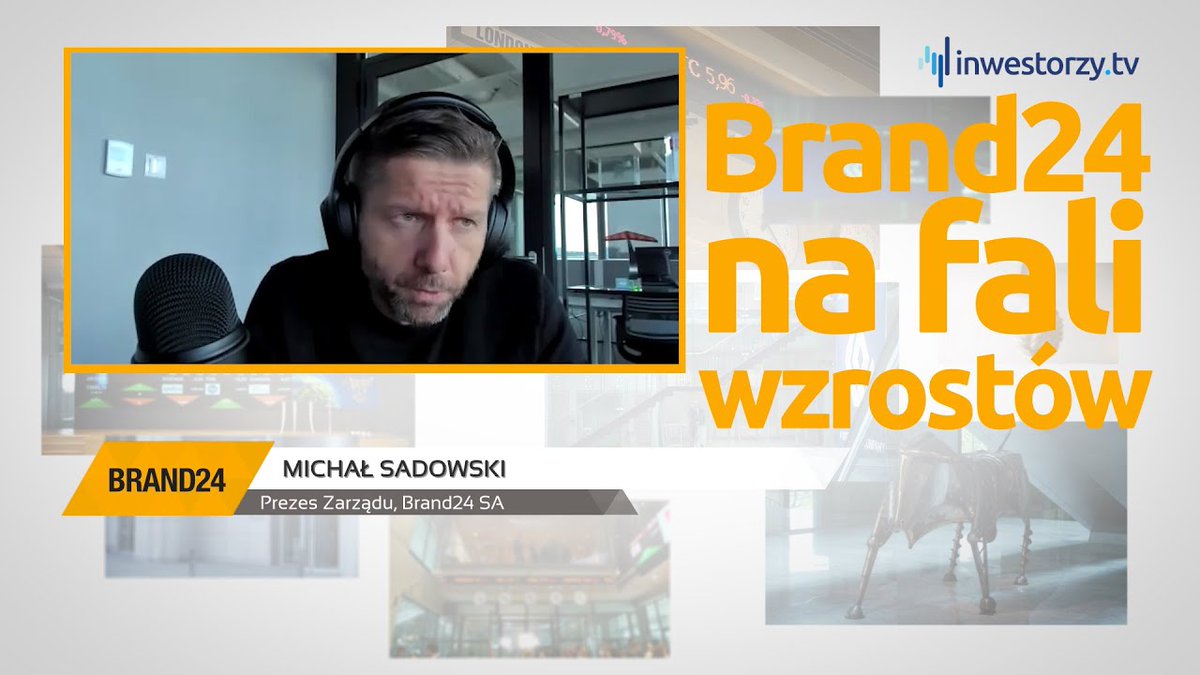 Michał Sadowski, @brand24: Odchodzimy od bardzo małych klientów, skupiamy się teraz na średnich lub dużych podmiotach: 
tiny.pl/cj34j 

#inwestorzytv #GPW #Brand24 #B24 #Insights24 #marketing #giełda