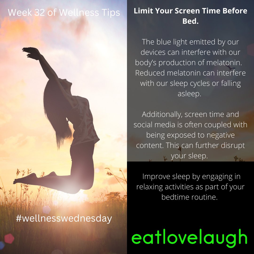 Limit Your Screen Time Before Bed

Wellness Wednesday

#wellness
#wellnesswednesday
#health
#selfcare
#mindfulness
#love
#limitscreentime
#bedtime