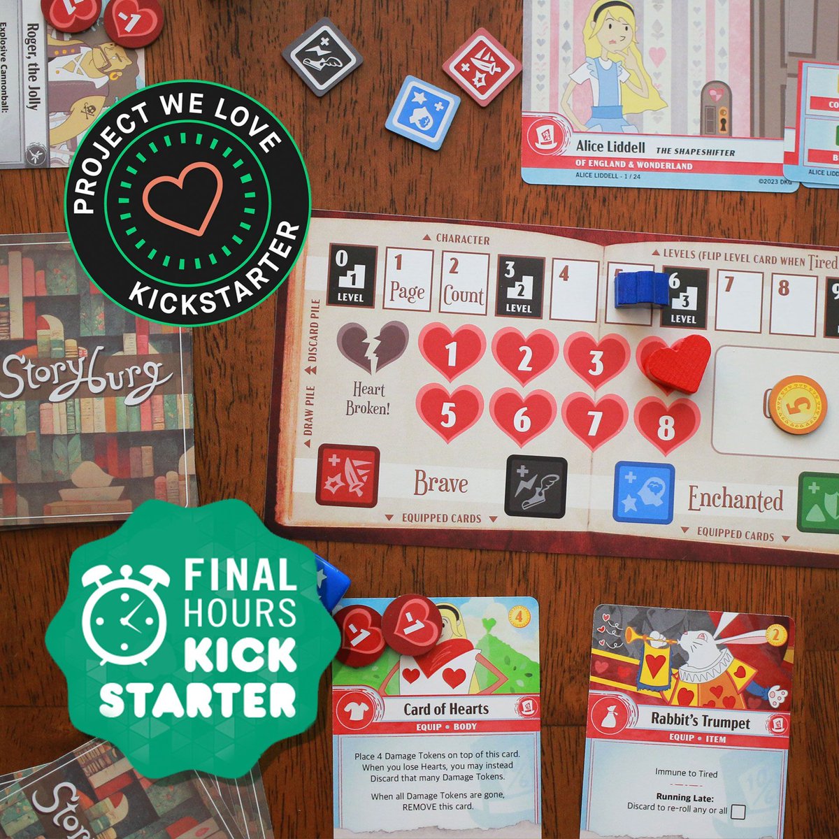 Storyburg is in it's final hours on Kickstarter. Kickstarter chose it as a "Project We Love." And I love it, too.  You will love it.  It's a fun adventure - check it out!

buff.ly/3rJaCdF 

#boardgame #tabletopgames #games #newgames #storyburg #deckbuilding