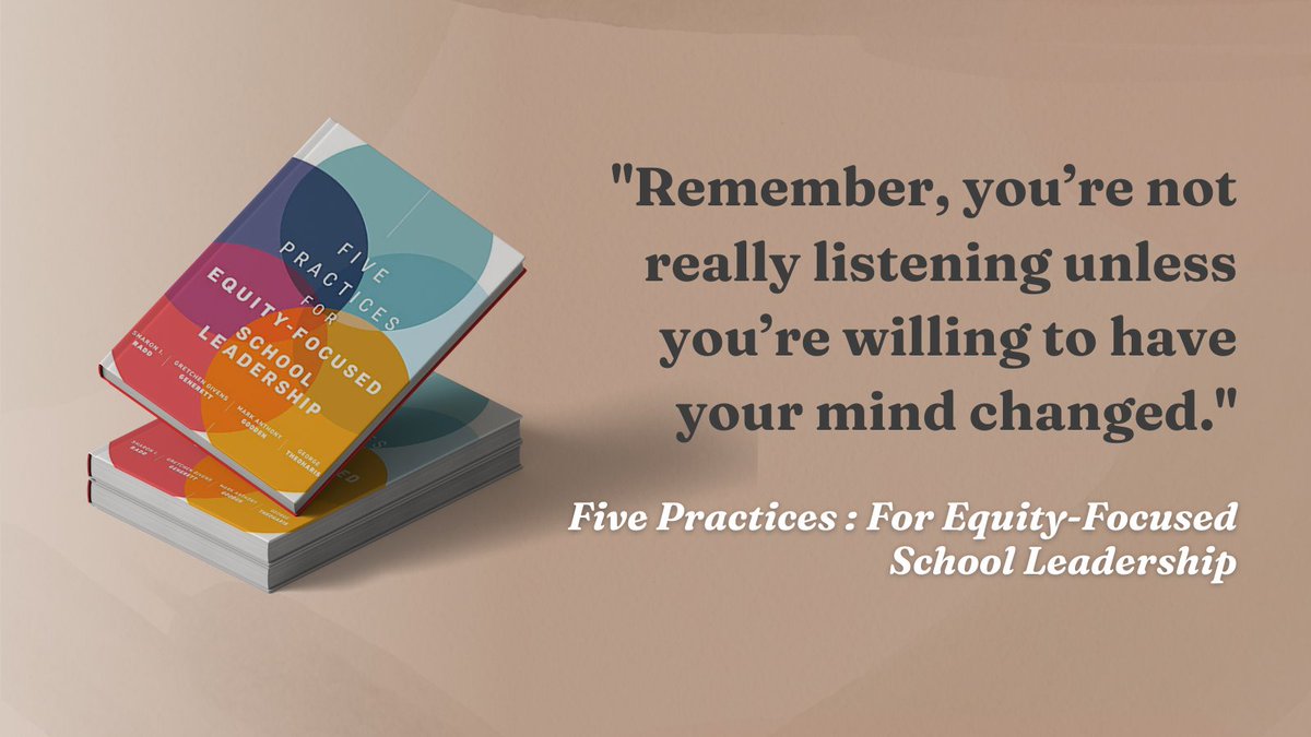 GoodenPhD's tweet photo. A powerful reminder from my book: True listening means being open to having your perspective transformed.
#MindfulListening #FivePractices #ForEquityFocusedLeadership https://t.co/qDNaWiWBtT