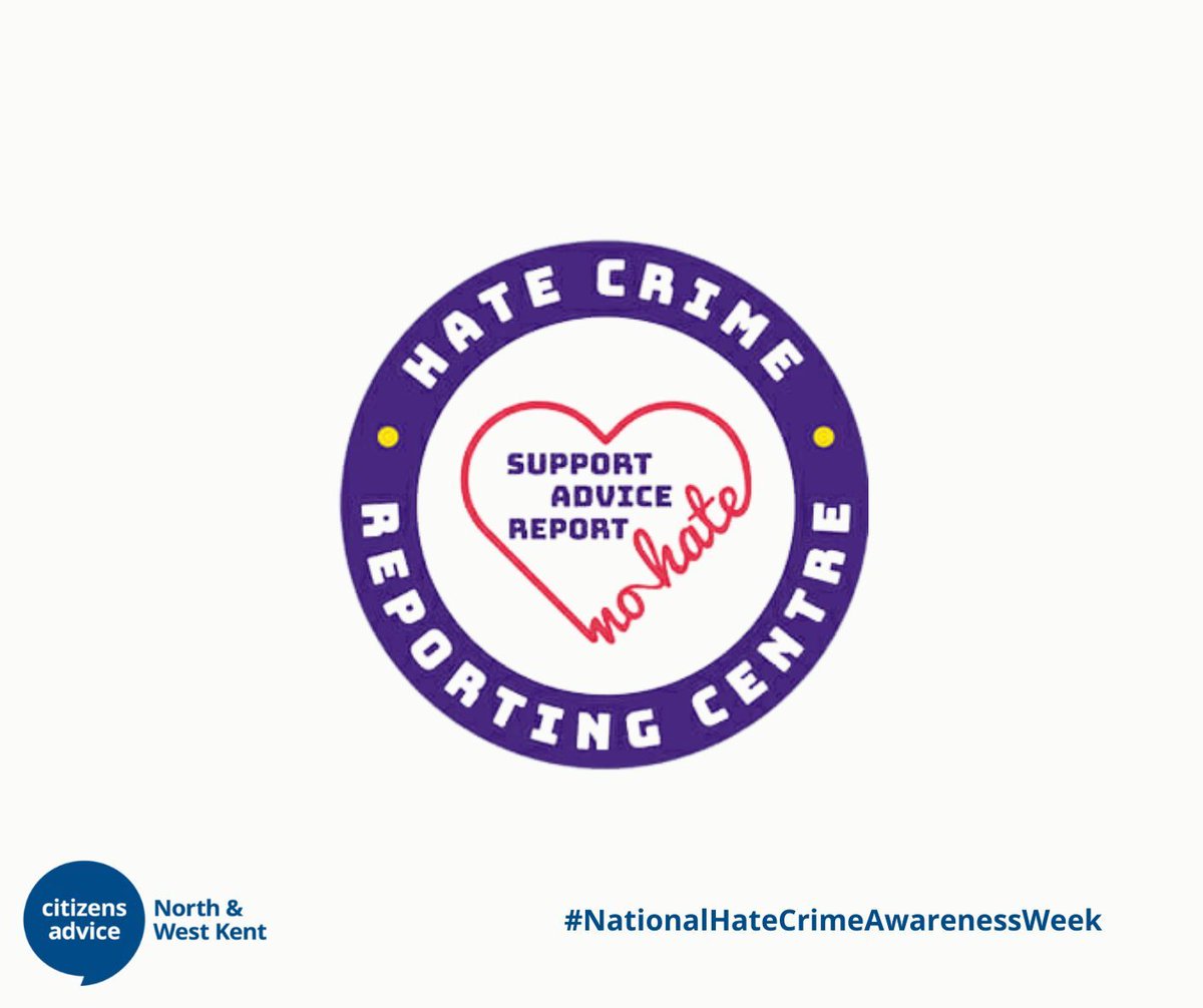 CANWK1's tweet photo. It's National Hate Crime Awareness Week!
We are a #hatecrime reporting centre for hate crime.
If you feel you have been a victim of a hate crime or discriminated against, you can report it to us by calling our freephone #Adviceline 0808 278 7810 (Mon to Fri, 9am to 5pm) https://t.co/PQEJcbVy0W