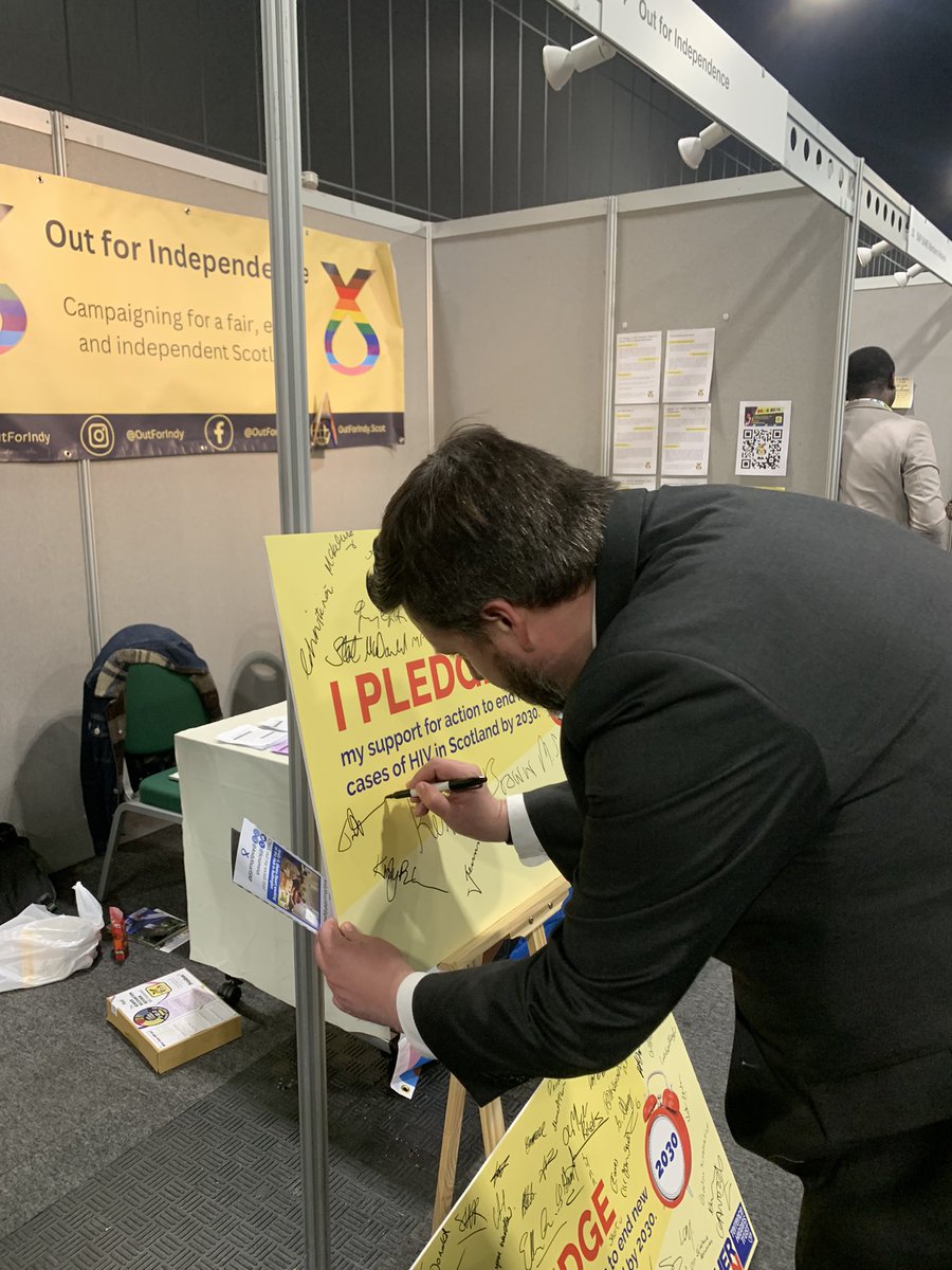 THTScotland's tweet photo. Thank you @jamiehepburn for pledging your support for ending new transmissions of HIV in Scotland by 2030! 

Great to discuss Scotland’s route to 2030 at #SNP23. https://t.co/pkhQmzbmmw