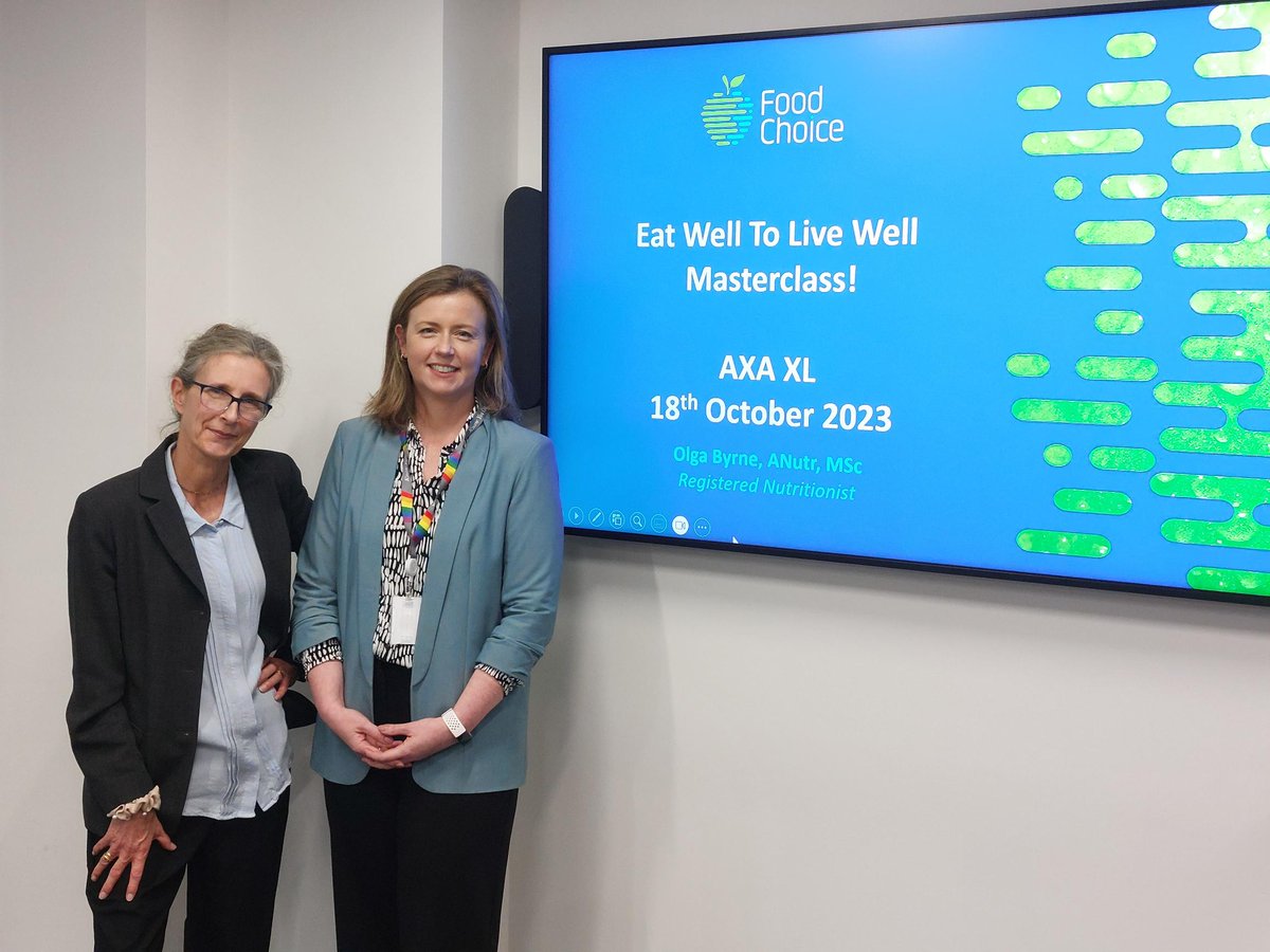 Our Registered Nutritionist #OlgaByrne was delighted to present our popular Eat Well to Live Well Masterclass to #AXAXL at their Dublin office today as part of the #AXAHealthyYou initiative. Thanks to @LeanneDillon, @AXA_XL & @irishlifehealth for having us! #employeewellbeing