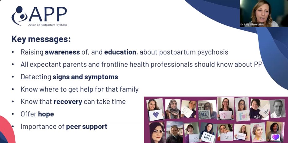 Dr Sally Wilson (@sallymacwils) on Twitter photo Thank you to everyone who joined today to watch the <a href="/ActionOnPP/">Action on Postpartum Psychosis</a> webinar 💜
Incredible, knowledgeable and passionate speakers 💜
#PreventingMaternalSuicide
#PostpartumPsychosis Thank you to everyone who joined today to watch the <a href="/ActionOnPP/">Action on Postpartum Psychosis</a> webinar 💜
Incredible, knowledgeable and passionate speakers 💜
#PreventingMaternalSuicide
#PostpartumPsychosis