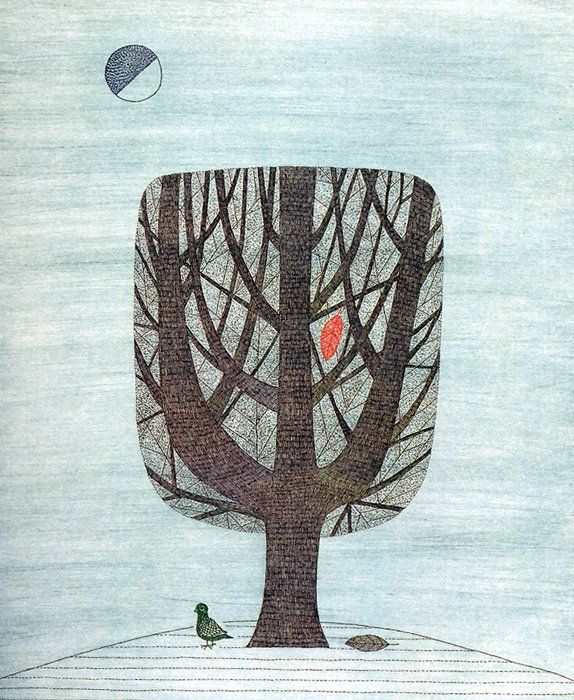 Colour etching by Japanese artist and poet Keiko Minami (1911-2004) #WomensArt