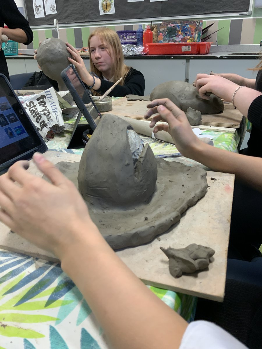 Fantastic turn out to the clay and printmaking workshops by @CyresYr11 and @CyresYr10 GCSE Art students. Some great personal pieces being developed for their hybrid projects @StCyresSchool #GCSEArt #StCyresChat