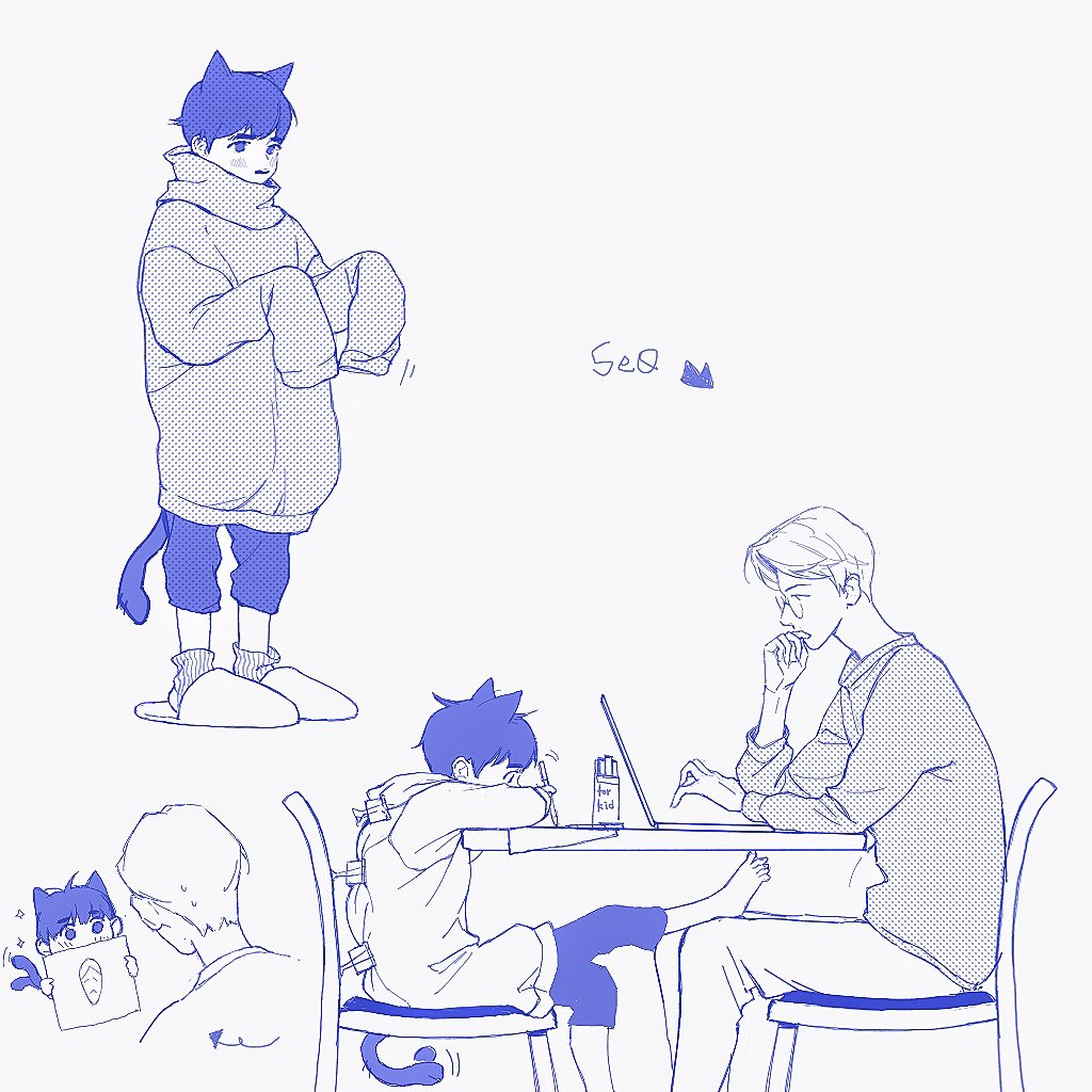 Se_quence_'s tweet photo. baeksoo. 
After I picked up a magic cat-3 https://t.co/SsVfNFLyyO