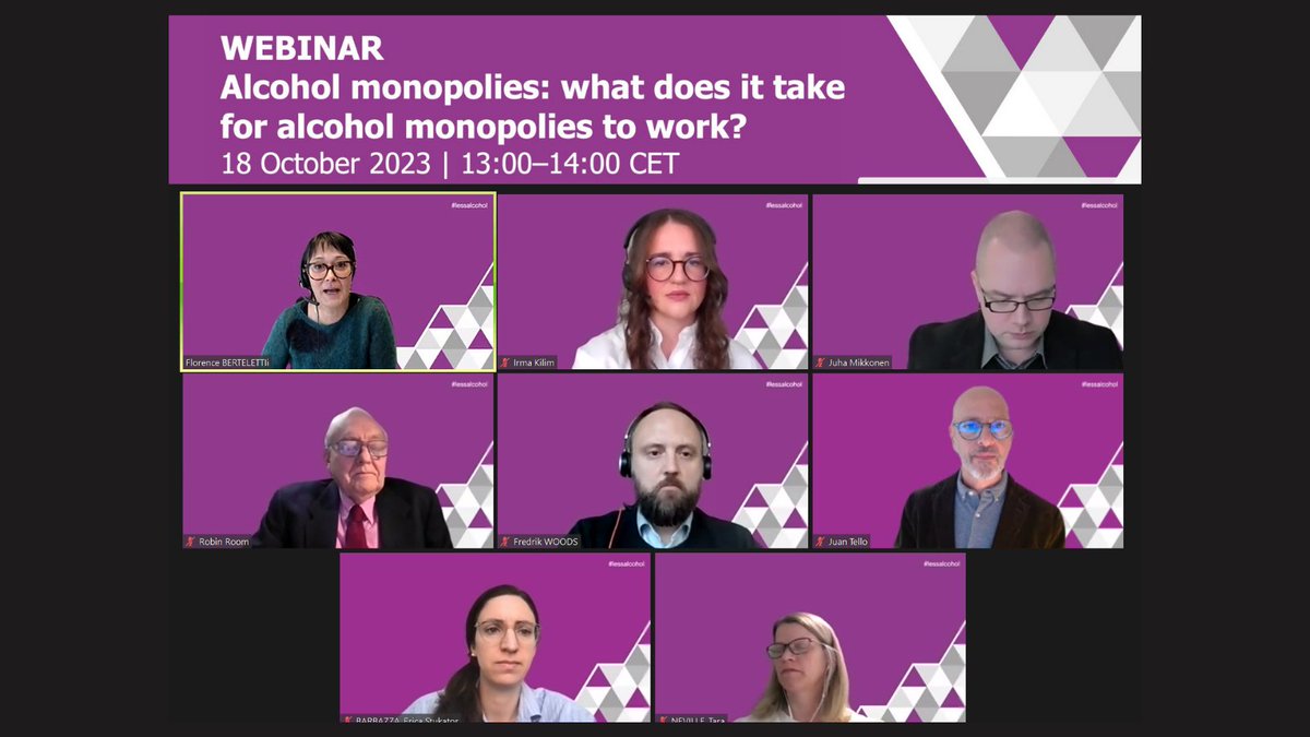 💻 Insightful takeaways from today's webinar co-organised by Eurocare and @WHO! 🗣️ The discussion emphasized the crucial role of alcohol monopolies in promoting public health and highlighted their 'who best buys' approach. 🏥 They effectively mitigate harm while ensuring