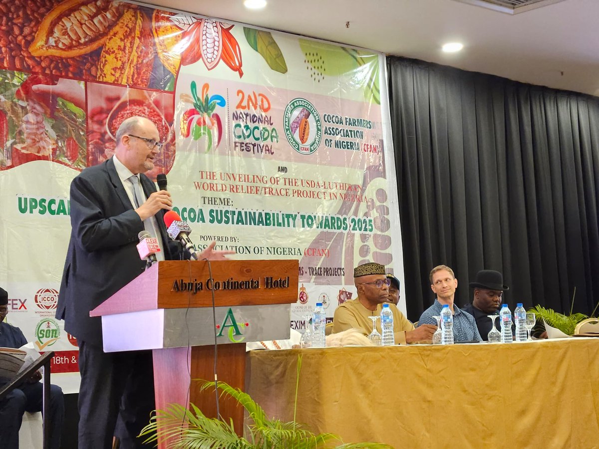 We are proud to be participating in the 2nd National Cocoa Festival of Nigeria, taking place in Abuja. <a href="/CocoaFarmersNig/">Cocoa Farmers Association of Nigeria (CFAN)</a>  commended the CIGCI for the work we are doing, echoing that  “cocoa sustainability depends on sustaining decent livelihoods for cocoa farmers”. #LivingIncome
