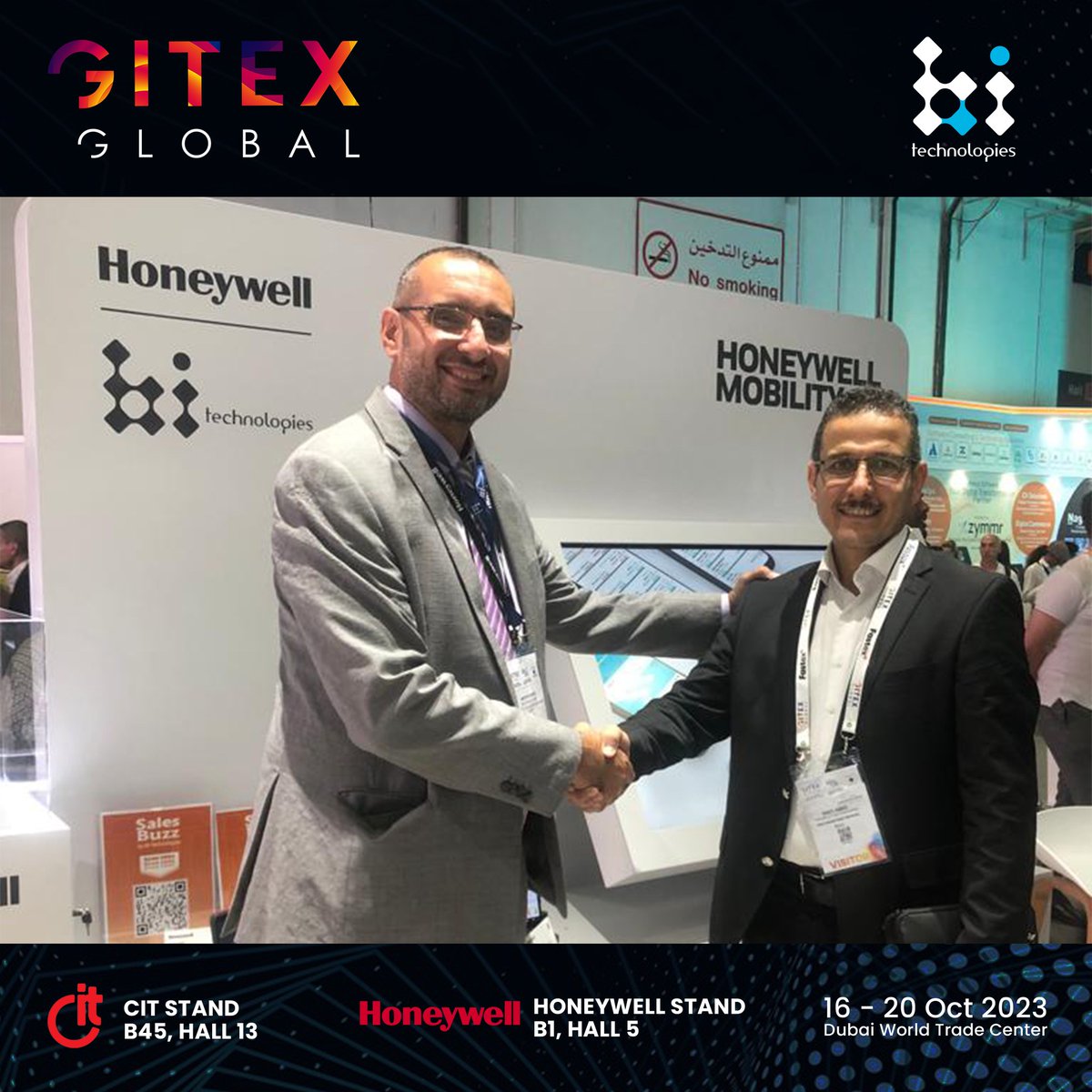 BITechnologies_'s tweet photo. Our photos from @GITEX_GLOBAL capture the energy, excitement, and greatness of each moment.
Only 2 days left at GITEX, DON’T MISS OUT MORE Visit us at
@Honeywell stand B1, Hall 5
@CitChamber stand B45, Hall 13
Keep following us to keep your finger on the pulse! https://t.co/yAOLACYeDh