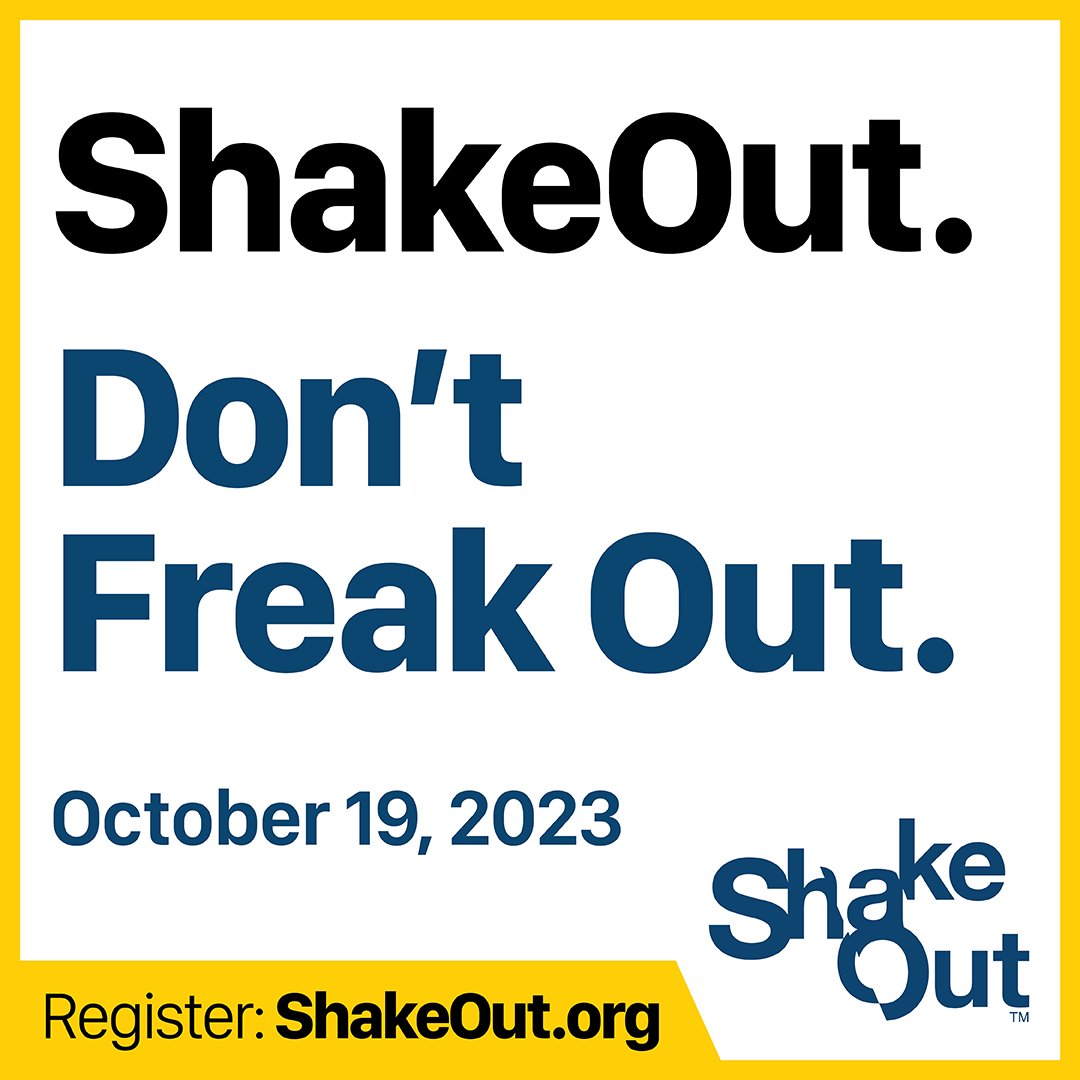 #InternationalShakeoutDay is October 19 (aka tomorrow!). Visit shakeout.org/howtoparticipa… for resources. If you live in CA, OR, or WA, @MyShake will also be sending a test alert on 10/19 at 10:19 AM Pacific Time. They've also got an FAQ page to help you plan: myshake.berkeley.edu/faq.html#shake…
