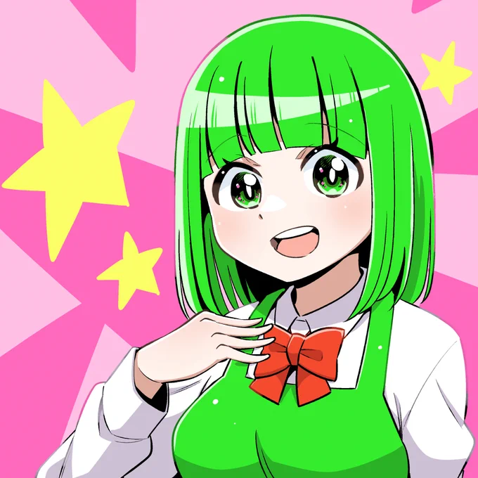 おはようございます 残りのページ数のことを考えるとゾッとするのでとにかく『無』になって目の前のコマをやっつけるのが今の所精神衛生上良いなと思っています。今日も一日無になります イラストはポストの内容と全然関係ない可愛いキミエさんです #ヨンクラ