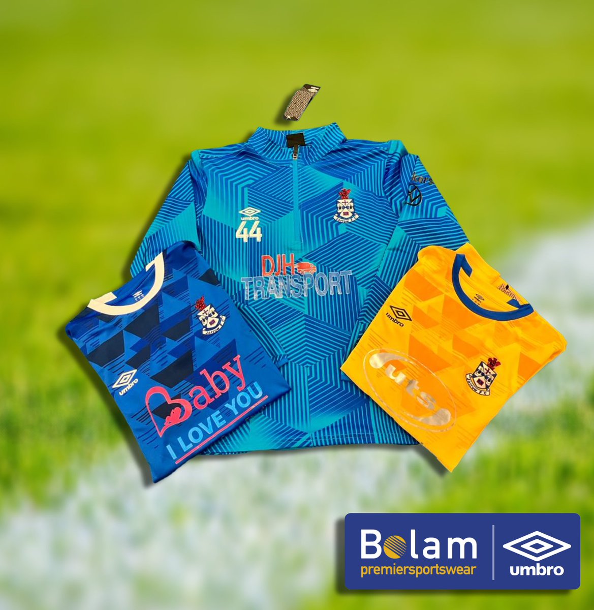 bolamsportswear's tweet photo. Check out these range of orders for @jarrow_fc . Sponsored by Graphic Allsorts Signage Company, @DJHTransport , @Babyiloveuscan and UTS Engineering LTD . https://t.co/E6HfivF1CA