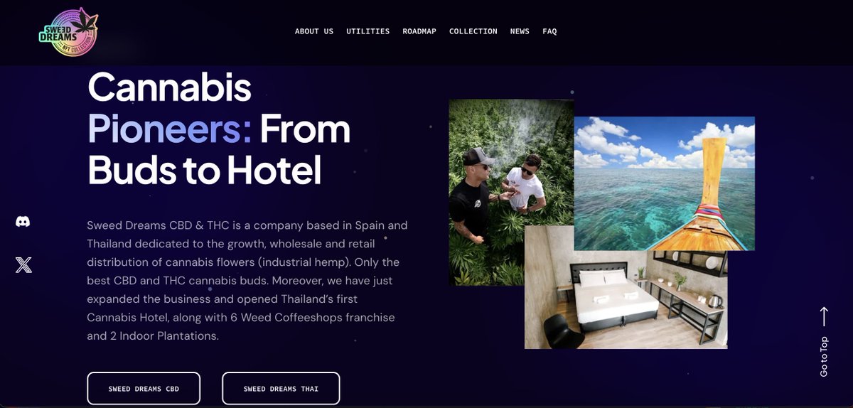 Sweed Dreams' NFT official Website is now live!

sweeddreamsnft.io

We have also set up so all other Sweed Dreams websites (Spanish and Thai) have major advertising leading all our IRL customers to the the collection and all it's perks.