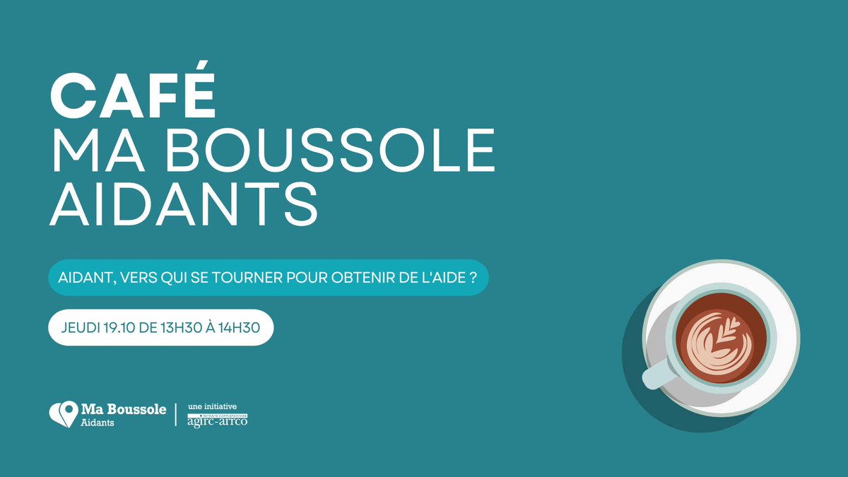 #Webinaire ' Aidant : vers qui se tourner pour obtenir de l'aide ? ' RDV demain à 13h30 🧑‍💻 🔗 Infos et inscriptions : bit.ly/3M8an2y #cafémaboussoleaidants #aidant #pertedautonomie #handicap #aides #répit