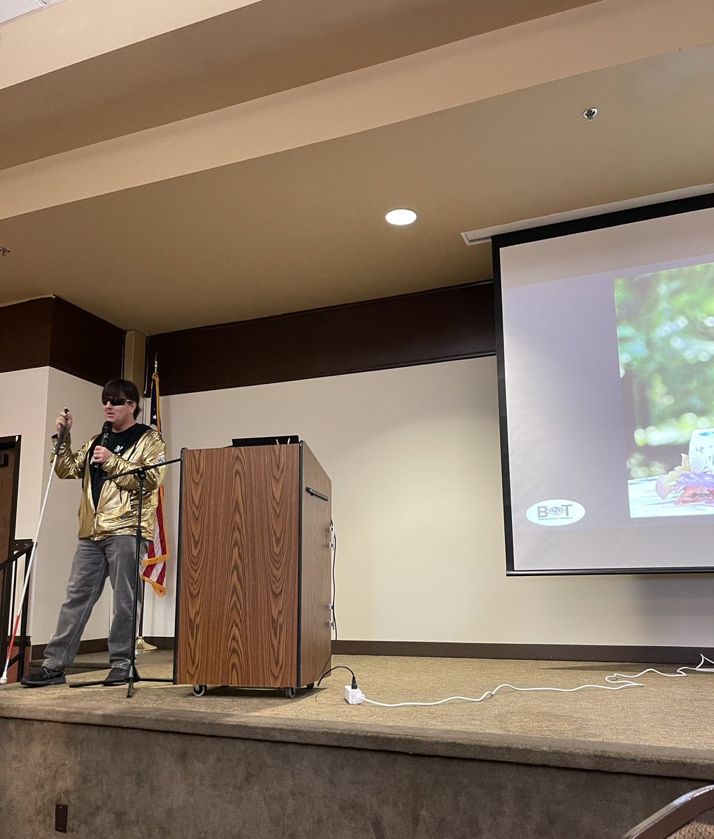 At Northern Rockies AER 2023. Mike Hess from Blind Institute of Technology rocking it as opening Keynote. <a href="/AERBVI/">AER</a> <a href="/BlindInstituteT/">Blind Institute of Technology</a>