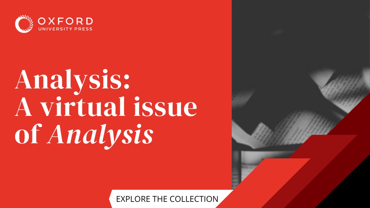 Are you interested in debates around analysis? Don’t miss the latest virtual issue from Analysis, one of the fields most esteemed philosophical journals. Dive in now: oxford.ly/3Qm8GkT