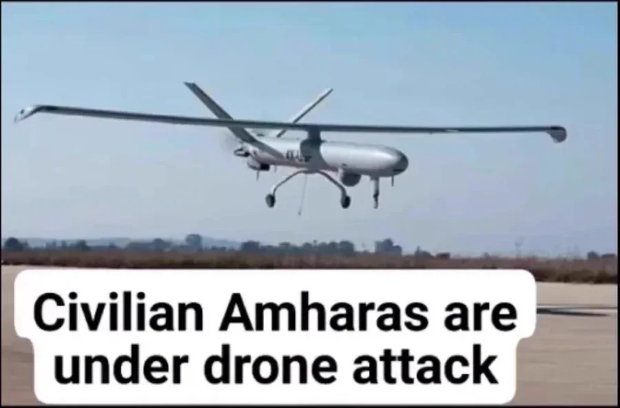 AbrarSuleiman's tweet photo. ዘመቻው ተጀምሯል!

#AmharaGenocide is happening in slow motion!

This week, fascist Abiy has killed nearly 30 #Amhara  civilians, including a 3 years old child, in a drone attack in a district called #Minjar.
@amnesty
@hrw
@potus
@mikehammerusa
#AmharaConcentrationCamps https://t.co/ITj5GBKlkG