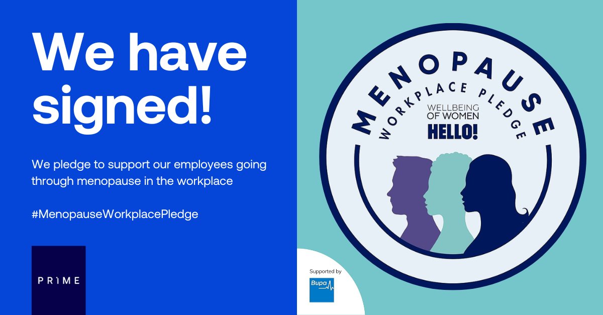 Primeplc's tweet photo. At Prime we put the wellbeing of our employees first. Today we signed the Menopause Workplace Pledge in recognition of World Menopause Day.

Run by @WellbeingofWmen, the campaign raises awareness, breaks the stigma and highlights the support available.

#MenopauseWorkplacePledge https://t.co/9OIRwJ4NkK