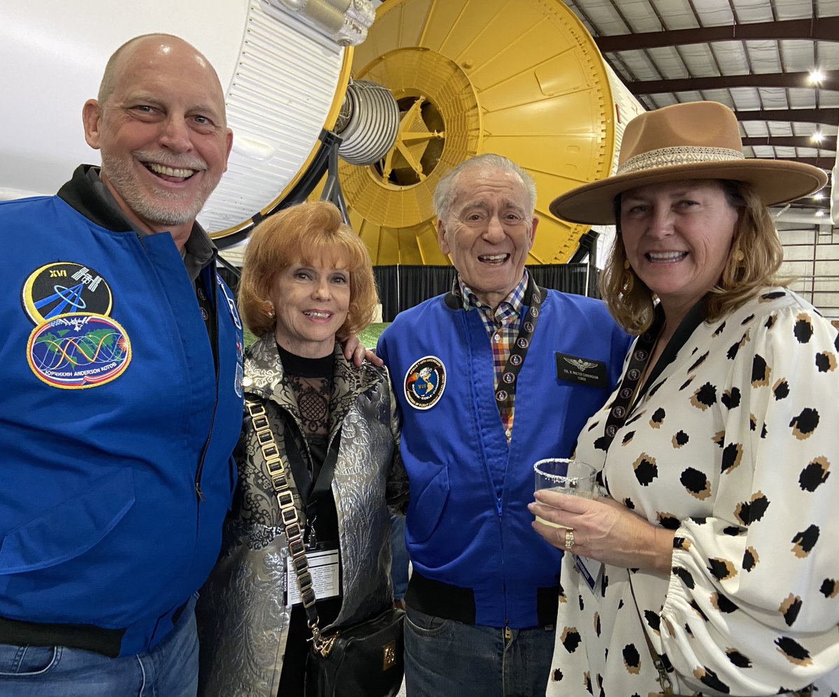 Astro_Clay's tweet photo. Honored to head to #Houston today for the inaugural @BeAnAngelFund, #WaltCunningham Angels race. While I won't be running, I have the opportunity to enjoy the company of #ApolloAstronaut #FredHaise this evening, along with very some lucky guests. #RIPWalt @NASA_Johnson @NASA_Astronauts @NASA