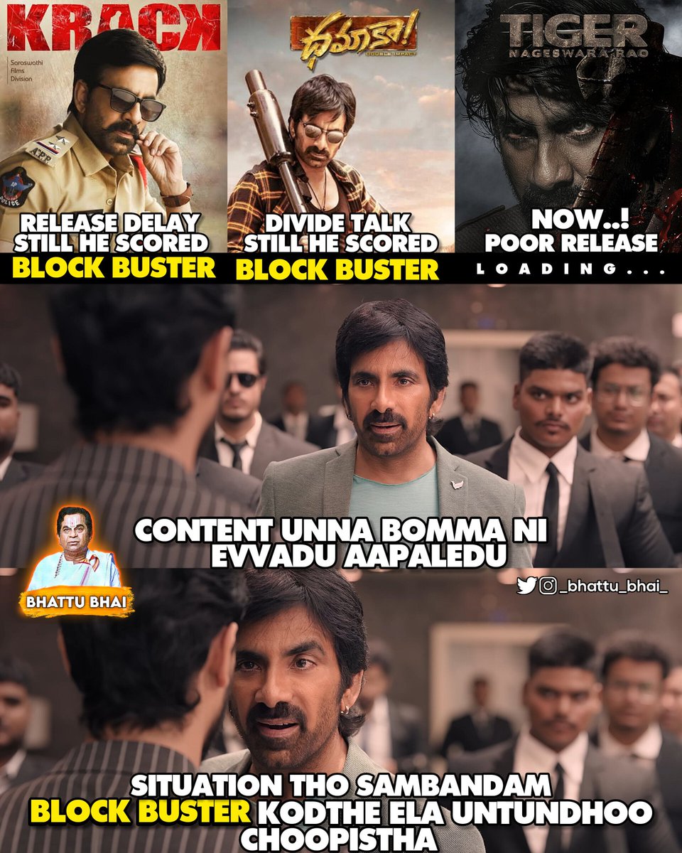 All the best #Raviteja garu 💝
It's time to show his Offline power 💥

#TNR #TigerNageshwarRao #MassMaharaj #Dhamaka