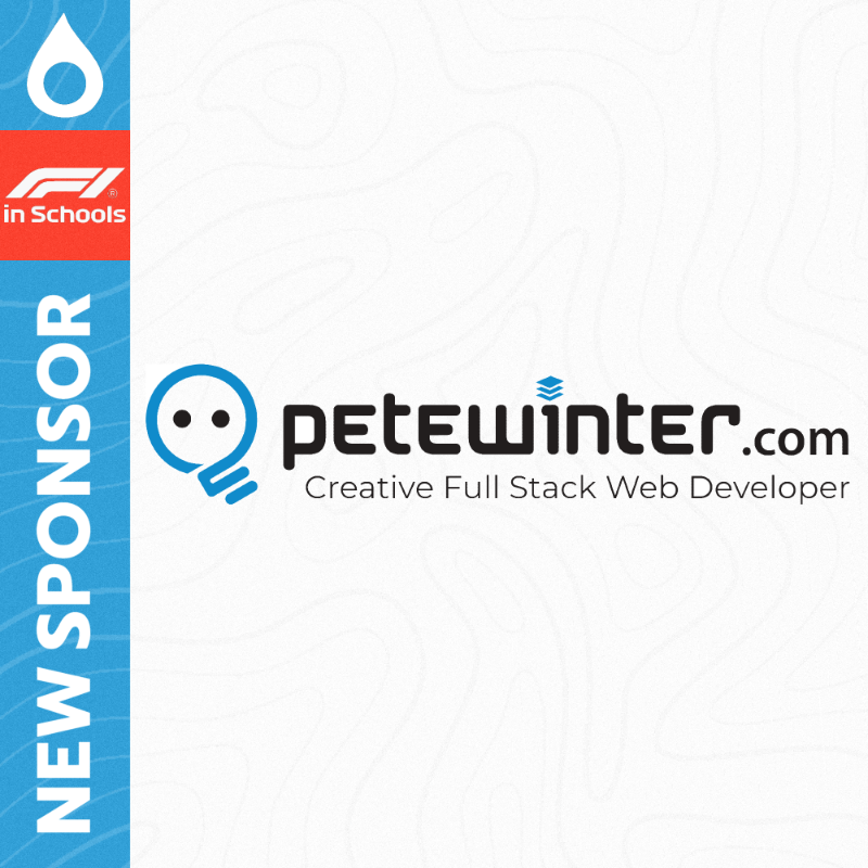 DROPLARacing's tweet photo. 🆕 Sponsor Announcement 🆕

We are pleased to announce @Pete_Winter, a Freelance Creative Full Stack Web Developer, as DROPLA's newest sponsor for the 2023/24 F1 in Schools season.

#DROPLA | @Pete_Winter
