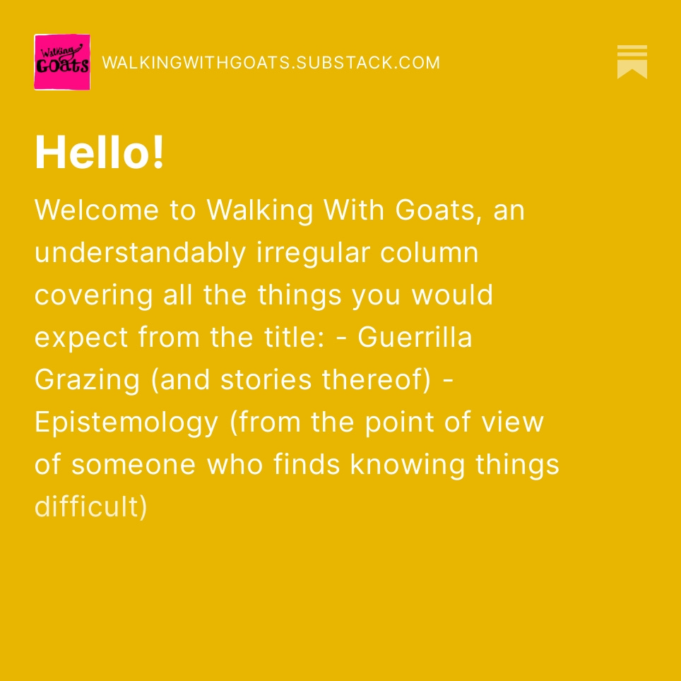 Walking With Goats tweet media