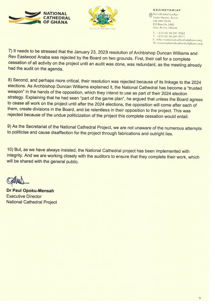 BallingLexis's tweet image. Resignation by Archbishop Duncan Williams