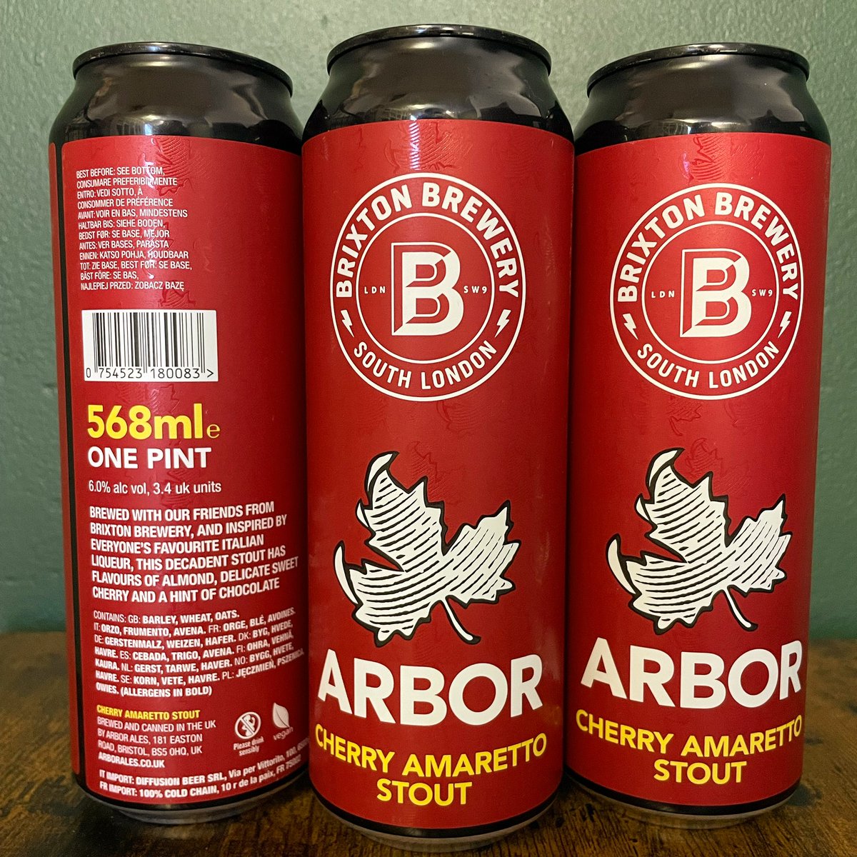 NEW BEER! Cherry Amaretto Stout 6.0% from @ArborAles & @BrixtonBrewery