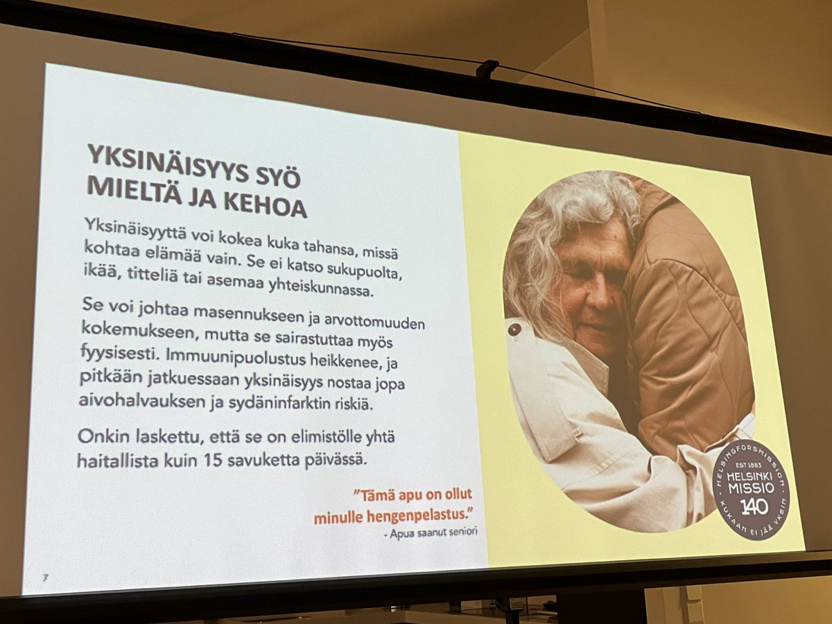 HelsinkiMissio juhlii jo 140 toimintavuottaan. Pääteemana on yksinäisyyden poistaminen - ja se tehdään yhdessä. Suomessa joka 10. meistä kärsii yksinäisyydestä - ilotonta, alakuloista elämää.