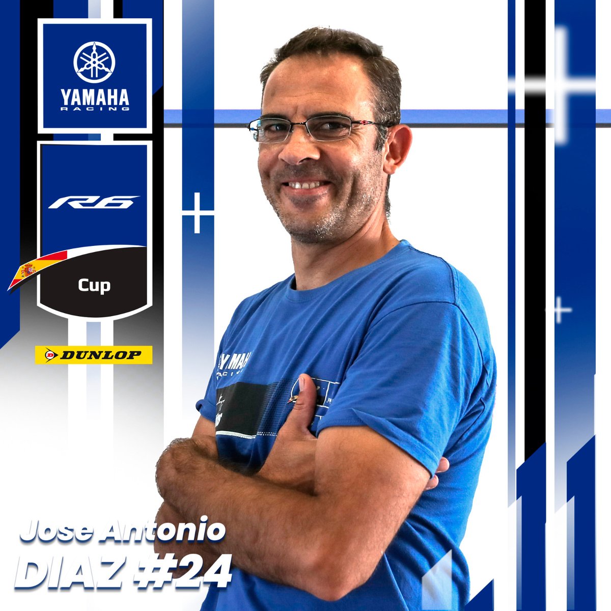 El incombustible José Antonio Díaz siempre está dispuesto a darlo todo sobre su R6. Colíder de Master luchará por el título en la cita de Jerez. 🔝🔝🔝

#YamahaR6Cup