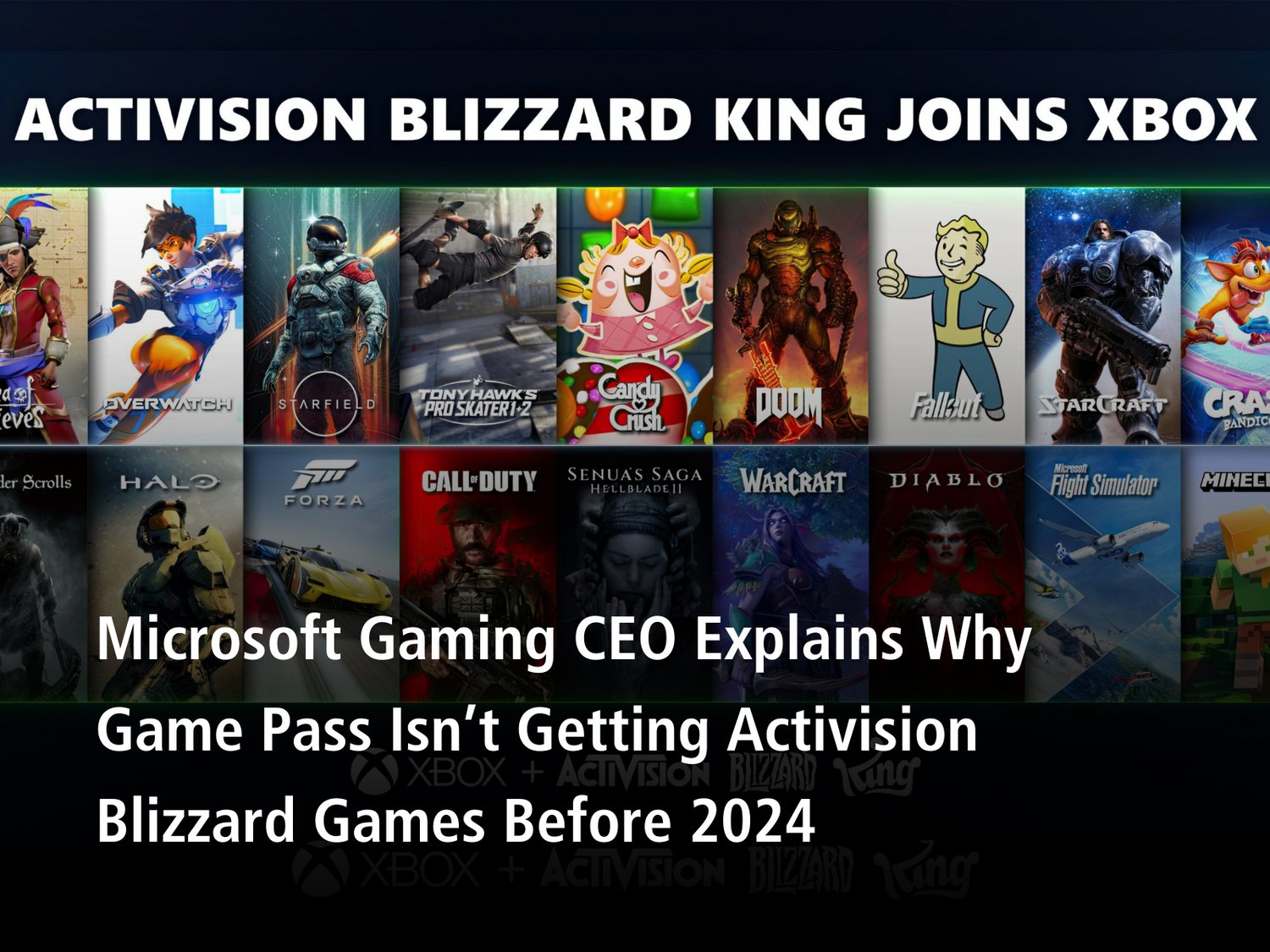 No Activision Blizzard Games On Xbox Game Pass Until 2024