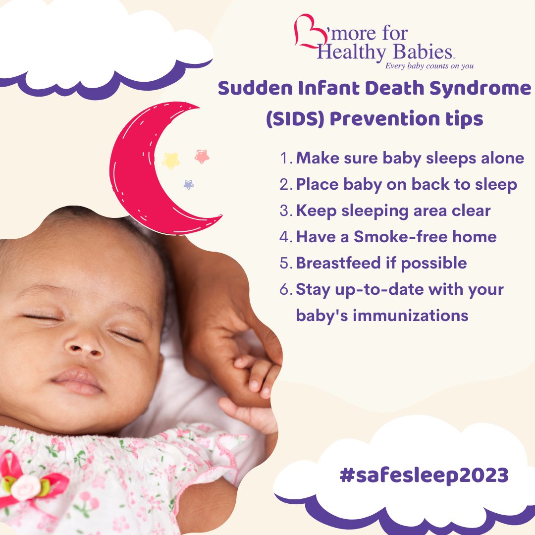 By following safe sleep practices , you are giving your baby the best chance for a safe and restful sleep. If you have questions about your baby’s specific sleep needs, talk to their pediatrician.

To learn more, visit healthybabiesbaltimore.com/safe-sleep #Safesleep2023 @bmore4healthybabies