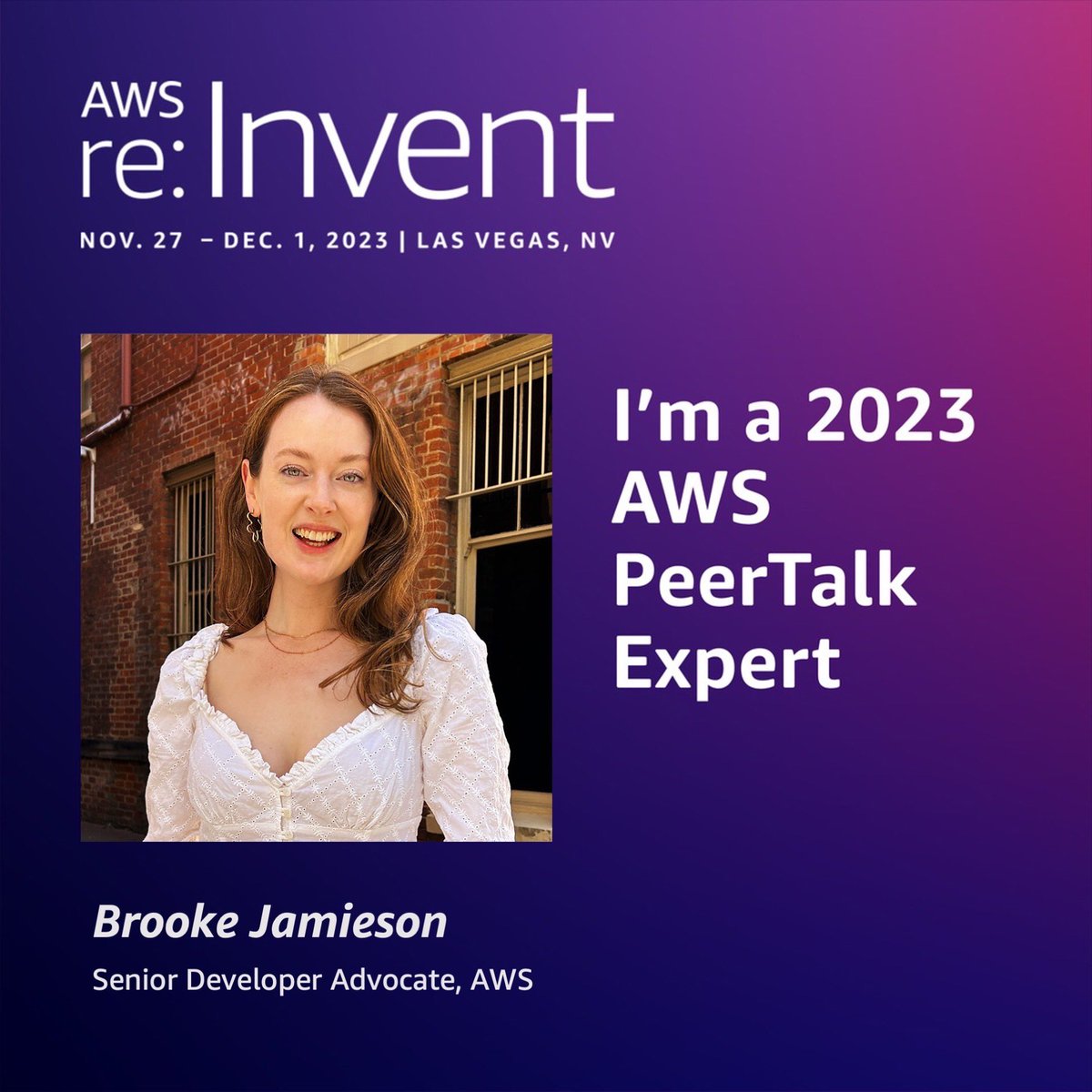 I’m back as a PeerTalk expert for #reInvent 2023! Dive into the world of AWS, make new pals, and maybe even grab a coffee chat with me! Keep your eyes peeled for the launch in early November. Can’t wait to connect with you all! @AWSEvents #AWS
reinvent.awsevents.com/learn/peertalk