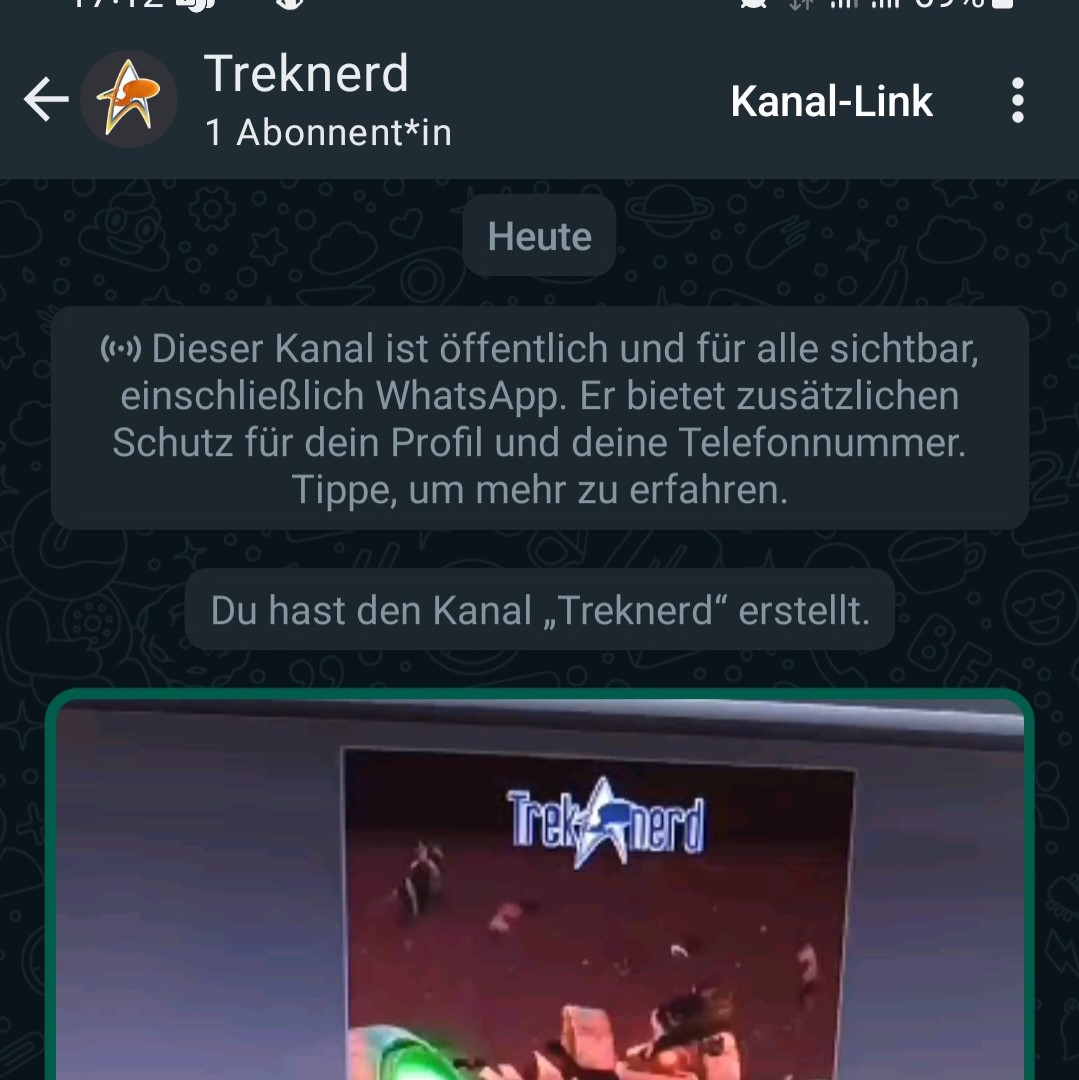 COUNTDOWN zum neuen #StarTrek Video nach langer Zeit läuft! 🖖 Schaut doch so lange auf #WhatsApp vorbei: whatsapp.com/channel/0029Va… 

Hier werdet ihr in Zukunft mehr persönlichere Einblicke und Momentaufnahmen hinter die Kulissen von Treknerd bekommen.