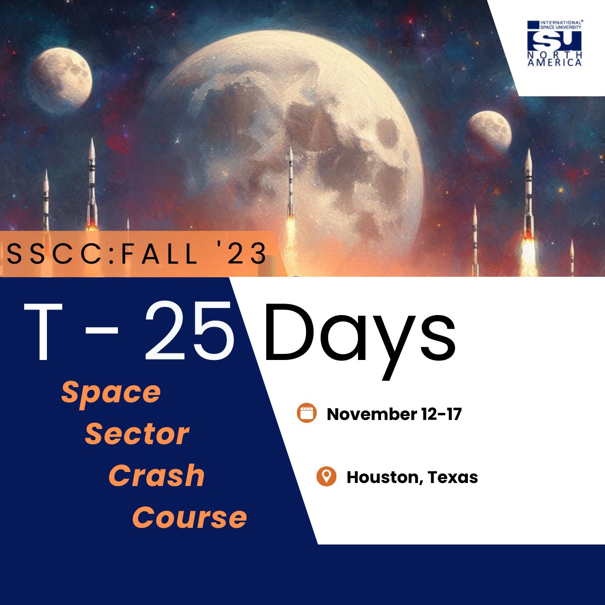 Only 25 days until the start of the inaugural Space Sector Crash Course!

Be there for this historic occasion: na.isunet.edu/register/