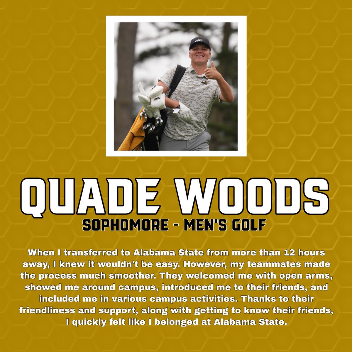 <a href="/NCAA/">NCAA</a> Day 2 of 3
<a href="/NCAA/">NCAA</a> Diversity and Inclusion Social Media Campaign.

Quade Woods explains why it's important to foster inclusive excellence within a team or an athletic community.

#SWARMAS1 #NCAAInclusion